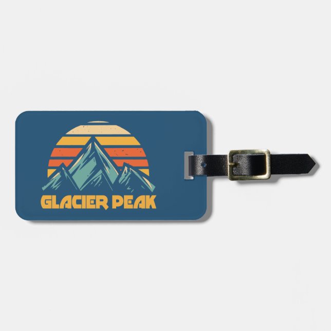 Glacier Peak Retro Turkos Bagagebricka (Horisontell Framsida)