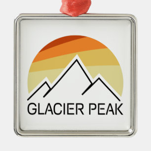 Glacier Peak Washington Retro Julgransprydnad Metall