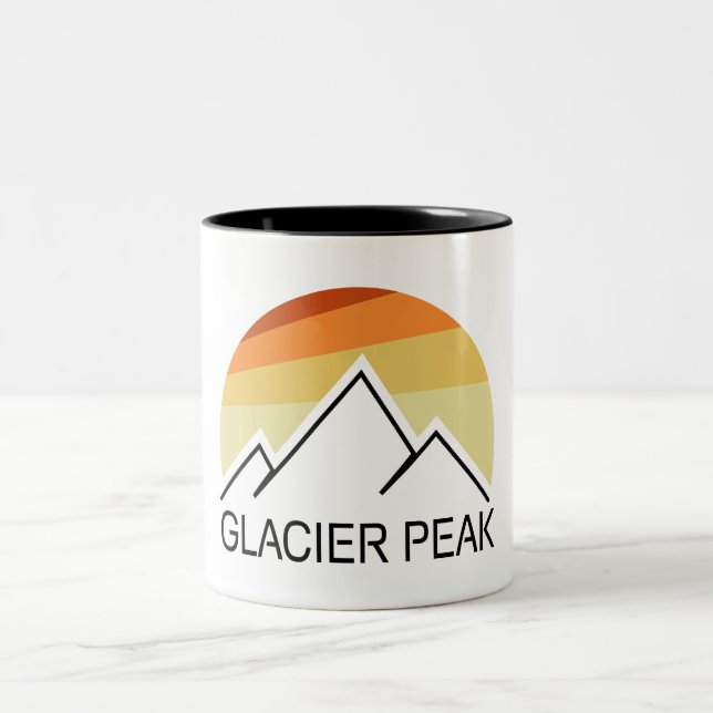 Glacier Peak Washington Retro Två-Tonad Mugg (Center)