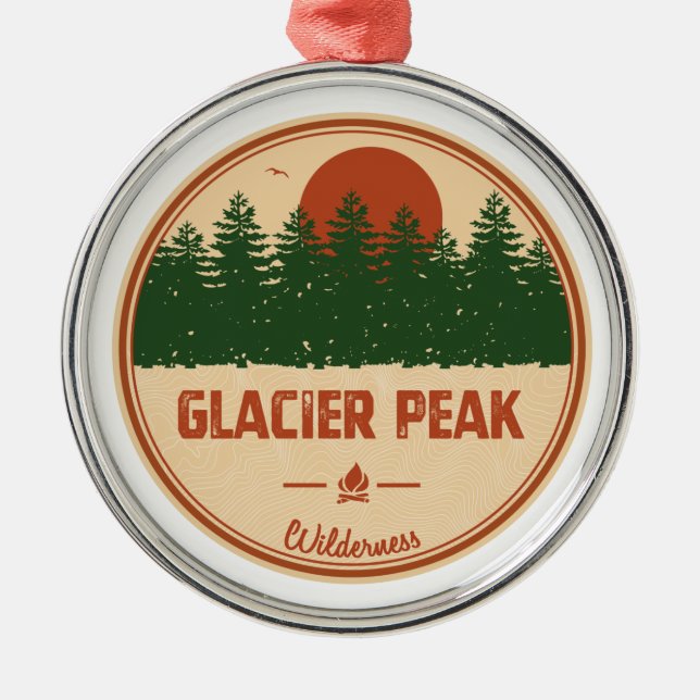 Glacier Peak Wilderness Julgransprydnad Metall (Framsidan)