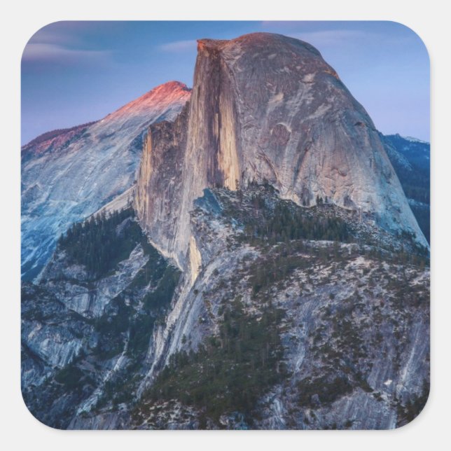 Glacier Point Fyrkantigt Klistermärke (Framsida)