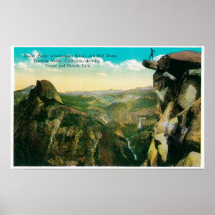 Glacier Point, Halvdome och Yosemite Valley Poster