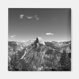 Glacier Point Yosemite Black and White Photography Magnet