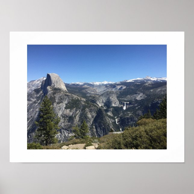 Glacier Point Yosemite Blue Färg Photography Poster (Framsidan)