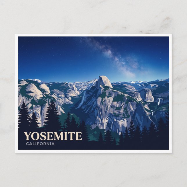 Glacier Point Yosemite USA Vykort (Framsida)