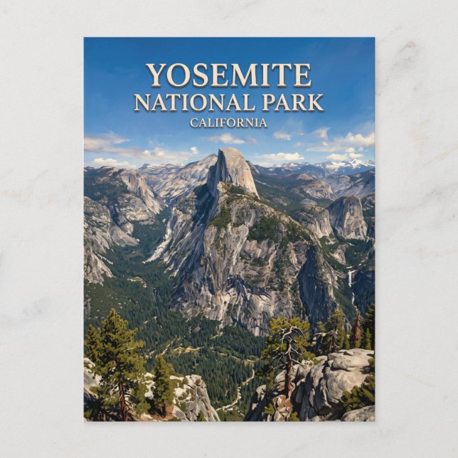 Glacier Point Yosemite Vykort (Framsida)