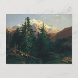 Glacier, Rosen Lanigletscher, 1854 Vykort