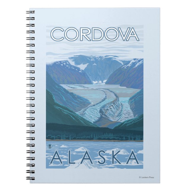 Glacier Scene - Cordova, Alaska Anteckningsbok Med Spiral (Framsidan)