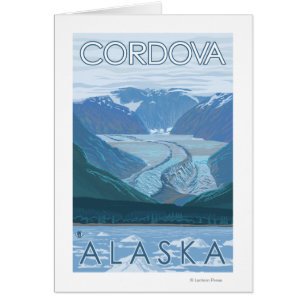 Glacier Scene - Cordova, Alaska Hälsningskort