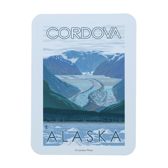 Glacier Scene - Cordova, Alaska Magnet (Vertikal)
