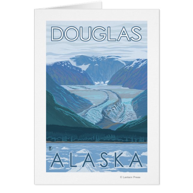 Glacier Scene - Douglas, Alaska Hälsningskort (Framsidan)