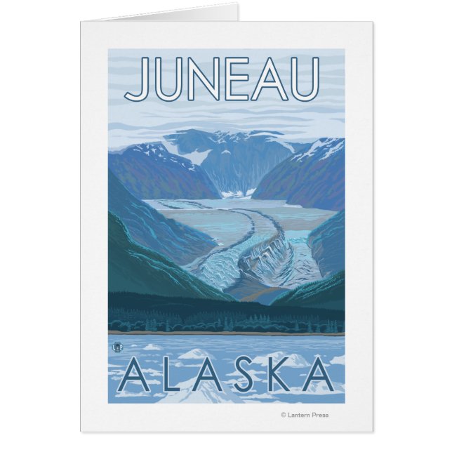 Glacier Scene - Juneau, Alaska Hälsningskort (Framsidan)