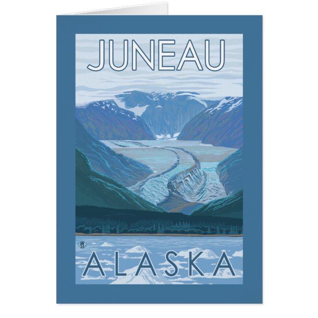Glacier Scene - Juneau, Alaska Hälsningskort (Framsidan)