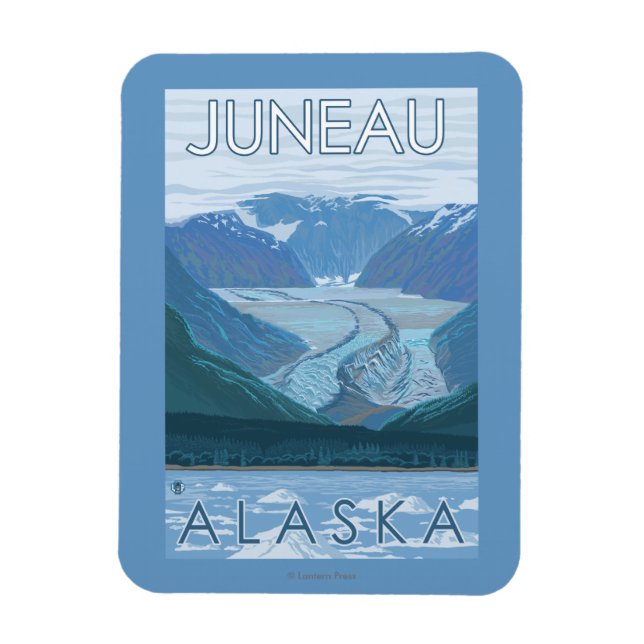 Glacier Scene - Juneau, Alaska Magnet (Vertikal)