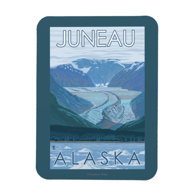 Glacier Scene - Juneau, Alaska Magnet (Vertikal)