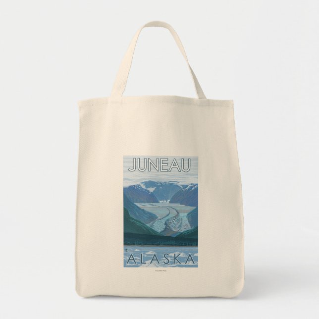 Glacier Scene - Juneau, Alaska Tygkasse (Framsidan)