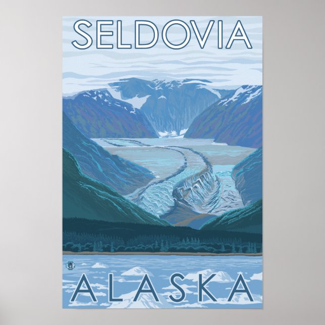 Glacier Scene - Seldovia, Alaska Poster (Framsidan)