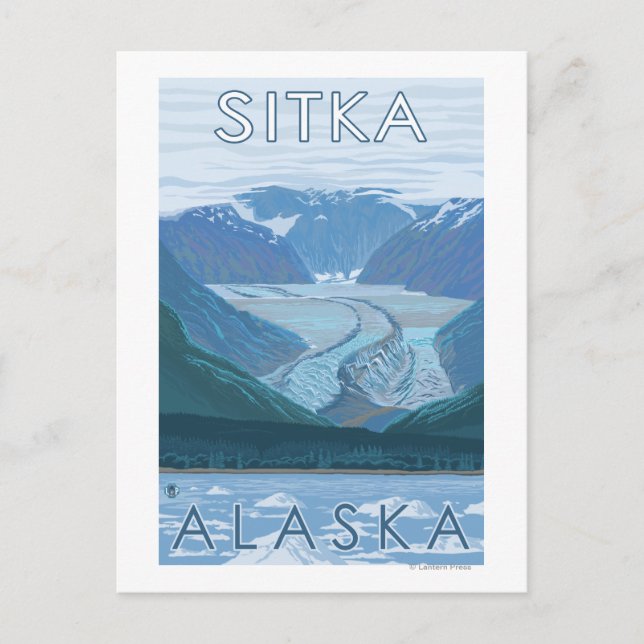 Glacier Scene - Sitka, Alaska Vykort (Framsida)