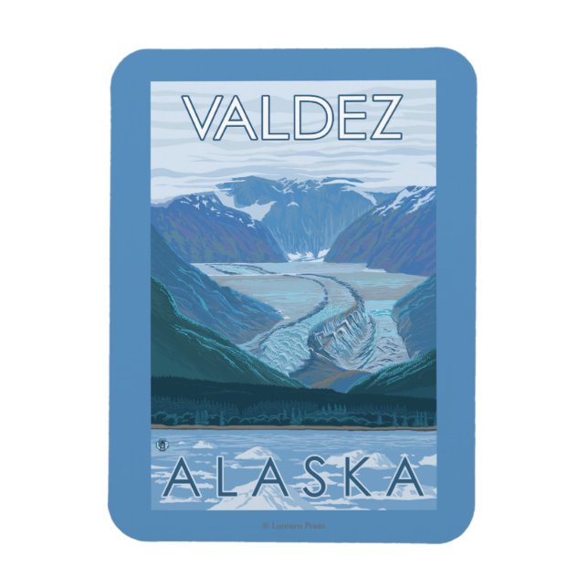 Glacier Scene - Valdez, Alaska Magnet (Vertikal)