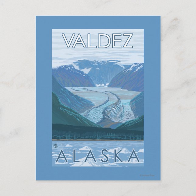 Glacier Scene - Valdez, Alaska Vykort (Framsida)