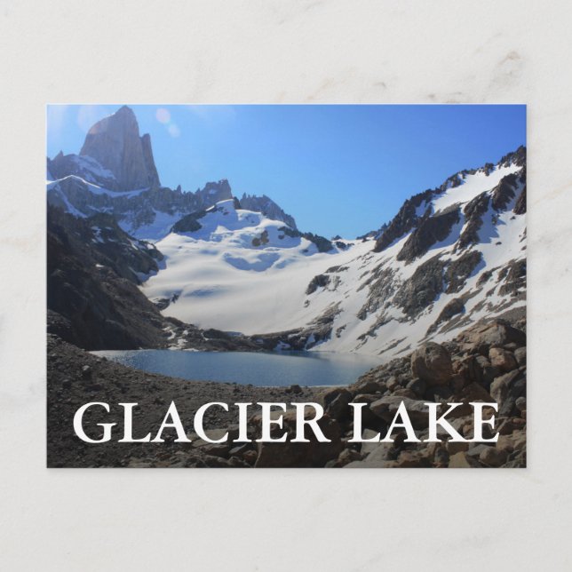 Glacier Sjö nära Mount Fitz Roy Vykort (Framsida)