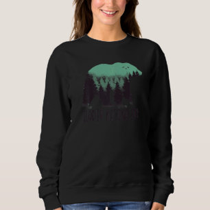 Glacier Us nationalpark Bear Träd Montana Travel T Shirt