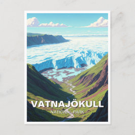 Glacier Vatnajökull nationalpark Vykort
