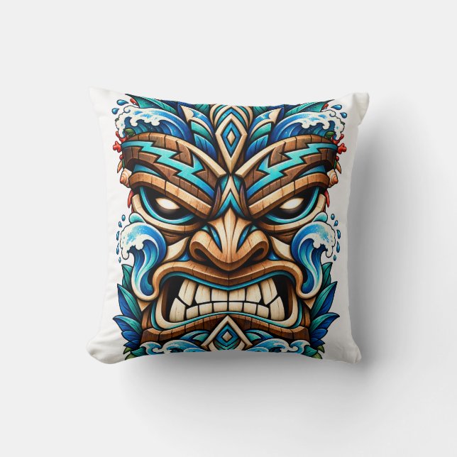 Glacier Wave Tiki Kuddinkast Kudde (Framsida)