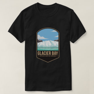 Glacierbukten nationalpark och bevarande av emblem t shirt
