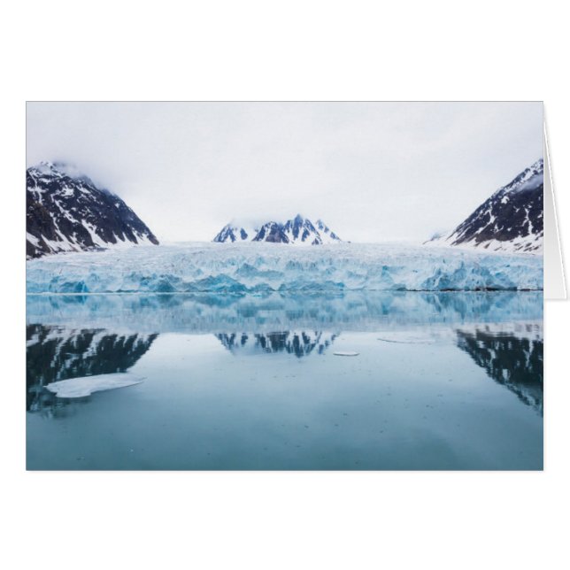 Glacierreflektioner, Norge Hälsningskort (Framsidan Horizontal)