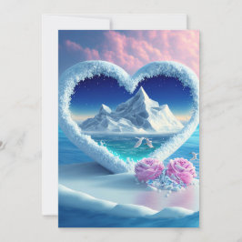 Glaciers hjärta: Polar Charm Bröllop Invati Inbjudningar