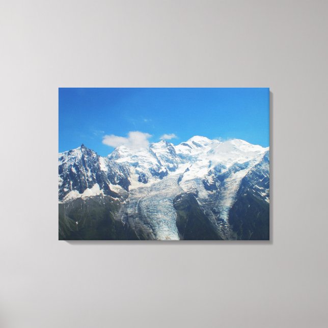 Glaciers on Mont Blanc Canvastryck (Framsida)