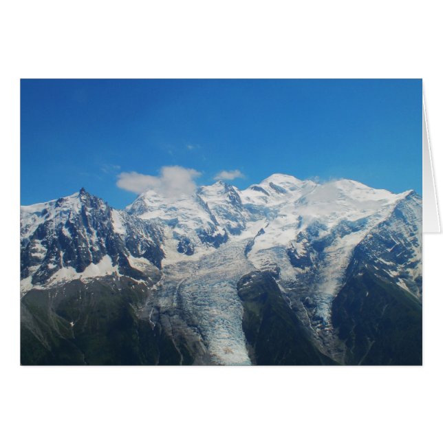Glaciers on Mont Blanc Hälsningskort (Framsidan Horizontal)