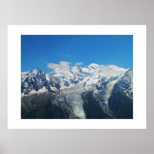 Glaciers on Mont Blanc Poster (Framsidan)