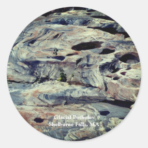 Glacipotholes Shelburne Falls MORSA Runt Klistermärke