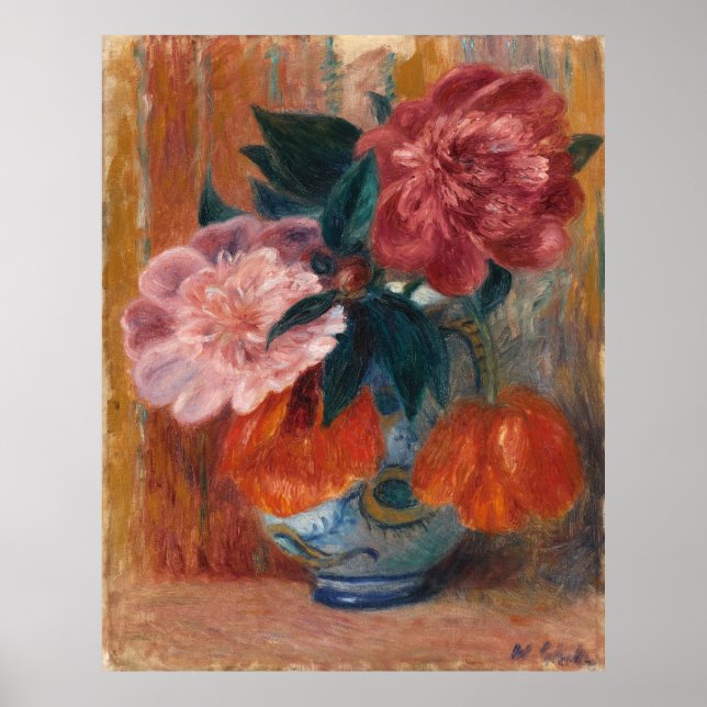 Glackens' Tulpaner och Peonies i Pitche Poster (Framsidan)