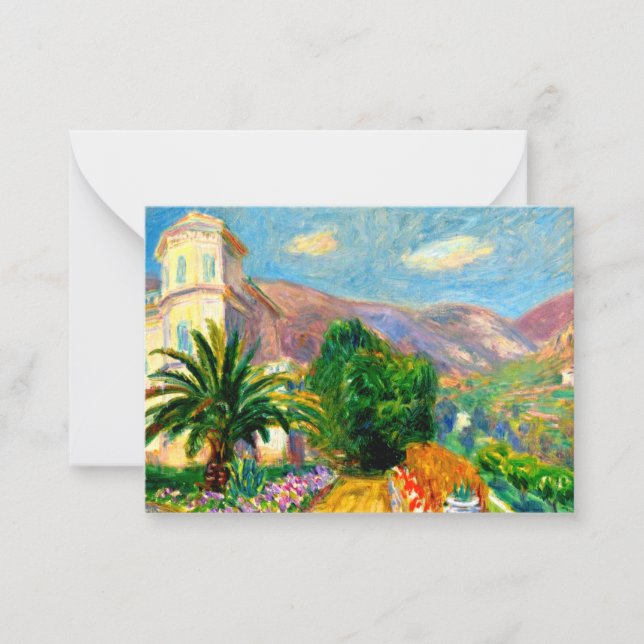 Glackens - Väg till Villa Les Pivoines Anteckningskort (Framsida)