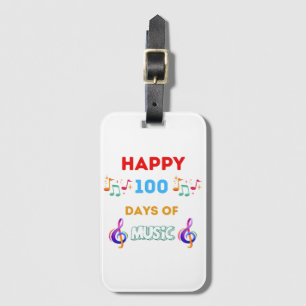 Glad 100 dagar av musik bagagebricka