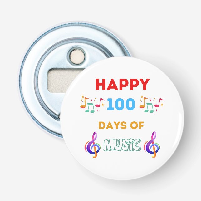 Glad 100 dagar av musik flasköppnare (Framsidan)