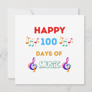 Glad 100 dagar av musik inbjudningar