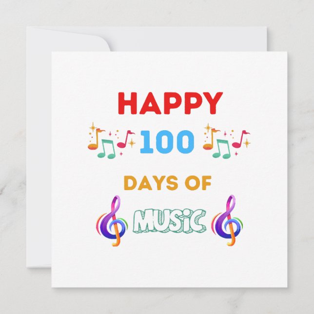 Glad 100 dagar av musik inbjudningar (Baksida)