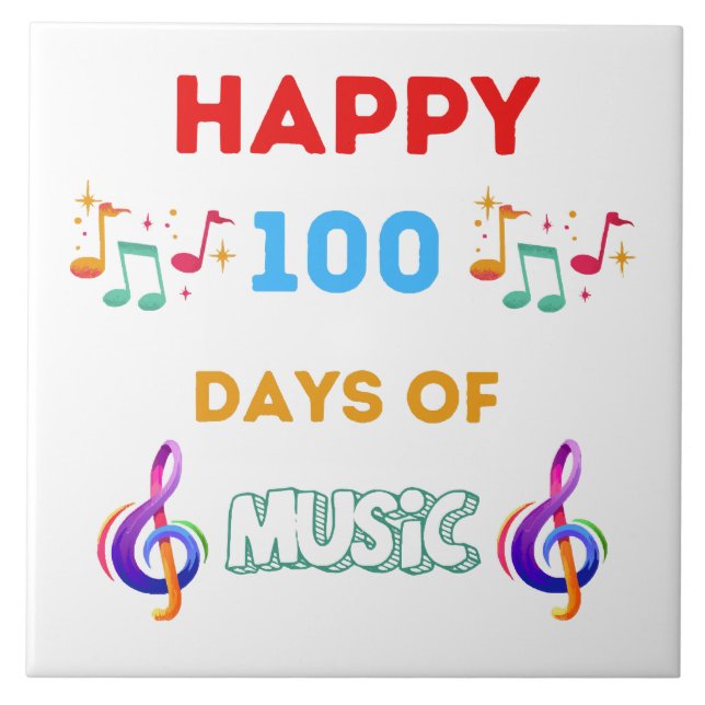 Glad 100 dagar av musik kakelplatta (Framsidan)