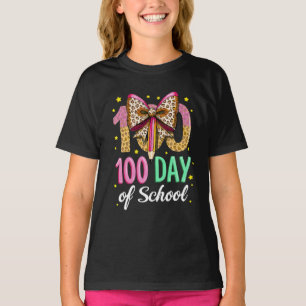 Glad 100 Dagar på Skolan Lärare Söt Rosa Slinga T Shirt