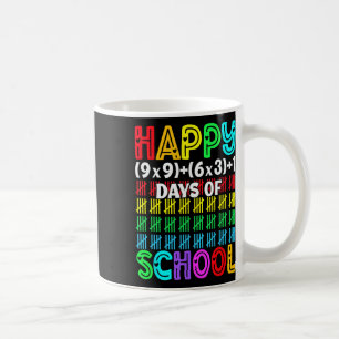 Glad 100 dagar skola matte ekvation 100:e dagen av kaffemugg