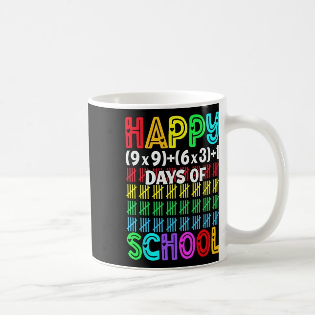 Glad 100 dagar skola matte ekvation 100:e dagen av kaffemugg (Höger)