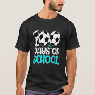 Glad 100 dagars skola 100:e dagens fotbollslärare t shirt