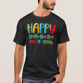Glad 100 dagars skola för studenter kärlek matemat t shirt