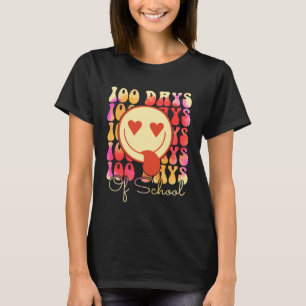 Glad 100 dagars skola lärare barn glad glimten t shirt