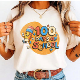Glad 100 dagars skolfirande för studenter t shirt