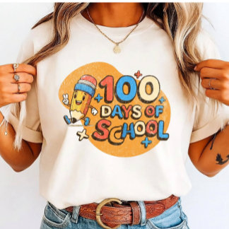 Glad 100 dagars skolfirande för studenter t shirt